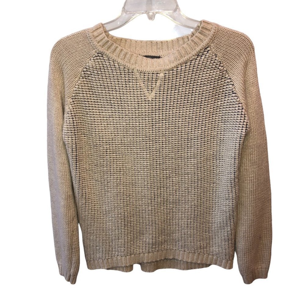 Market Spruce Womens Size XS Beige Nubby Knit Long Sleeve Pullover Sweater